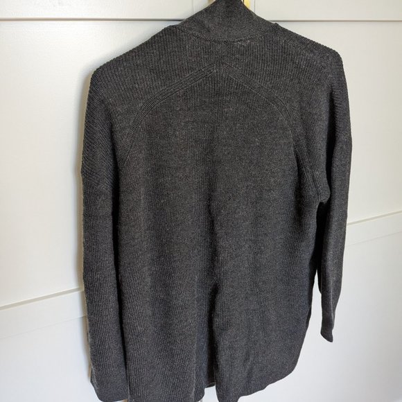 EUC Merino Wool-Blend Ribbed Long Wrap Sweater - Picture 3 of 6